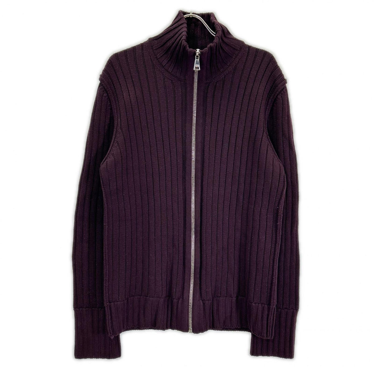 DOLCE&GABBANA Dolce & Gabbana bordeaux full-zip driver's knit top