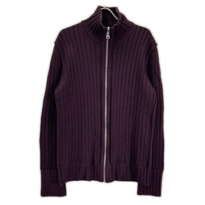 DOLCE&GABBANA Dolce & Gabbana bordeaux full-zip driver's knit top