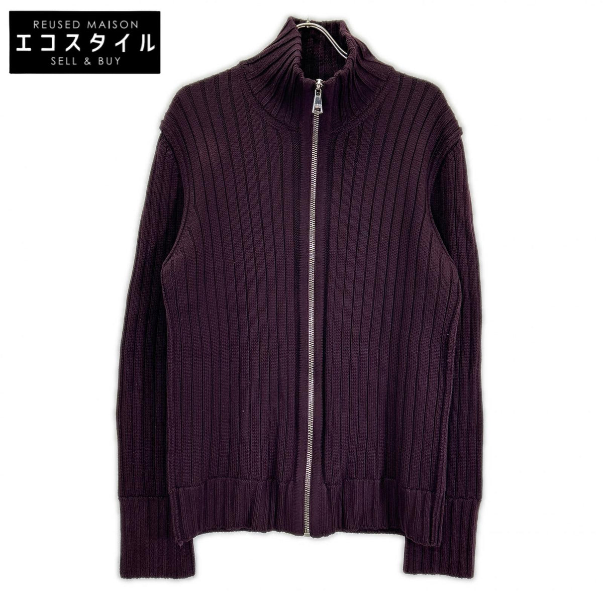DOLCE&GABBANA Dolce & Gabbana bordeaux full-zip driver's knit top
