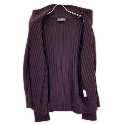 DOLCE&GABBANA Dolce & Gabbana bordeaux full-zip driver's knit top