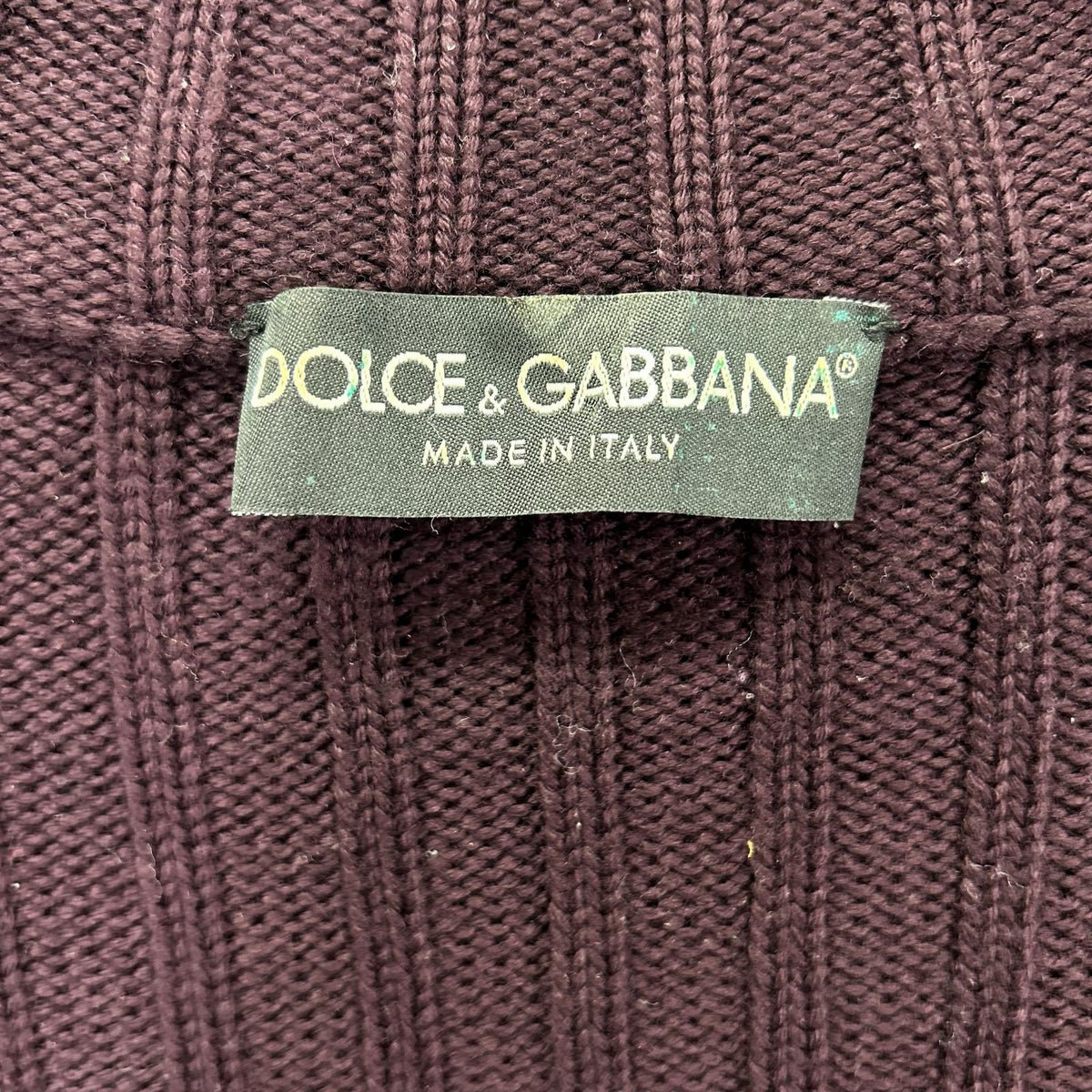 DOLCE&GABBANA Dolce & Gabbana bordeaux full-zip driver's knit top