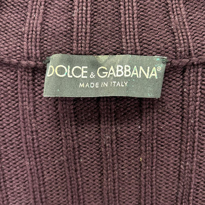 DOLCE&GABBANA Dolce & Gabbana bordeaux full-zip driver's knit top