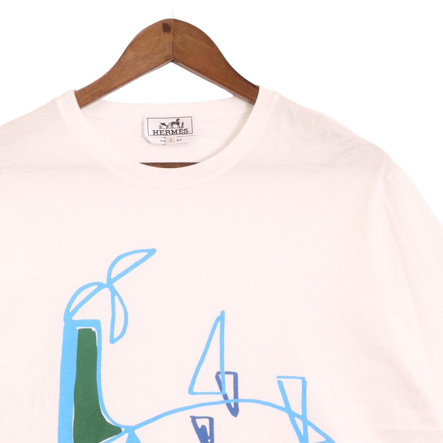 HERMES エルメス ホワイト 16SS プリントTシャツ トップス