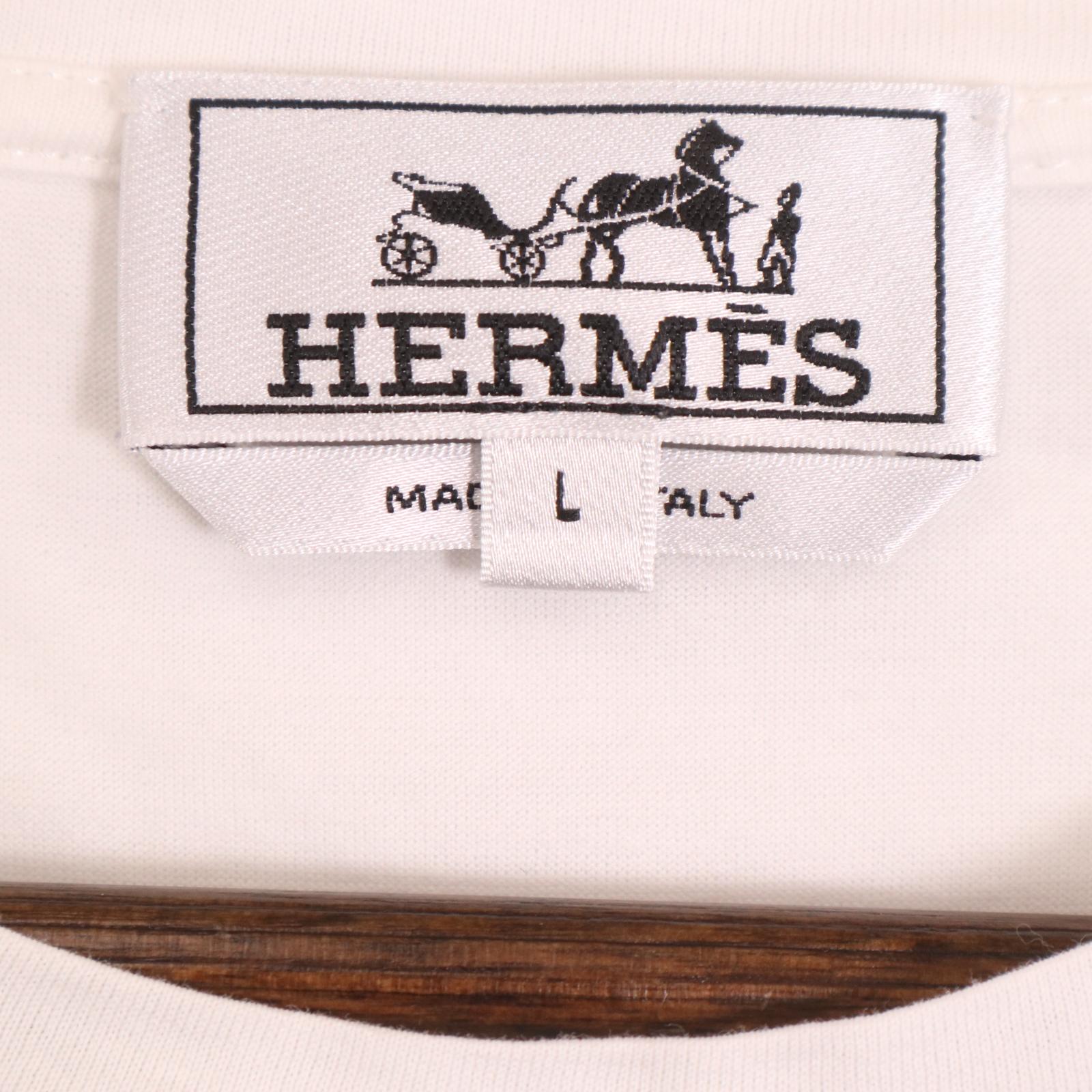 HERMES エルメス ホワイト 16SS プリントTシャツ トップス