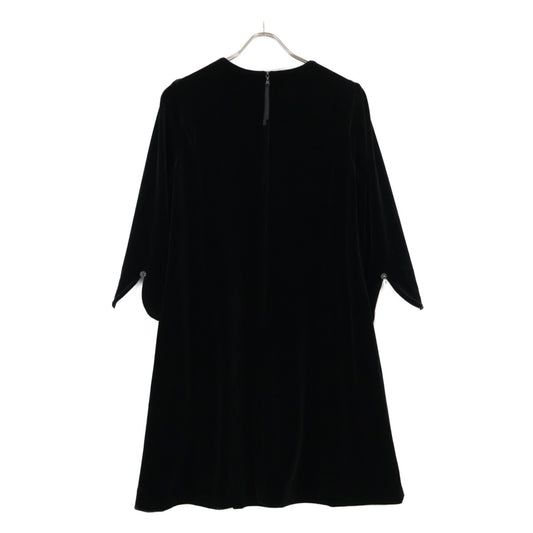 BLACK 37183-VA0FI403T Velour Dress Dress 40 Ladies