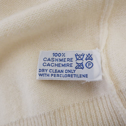 100% Cashmere Long Sleeve Knit Top Men's Ivory 42