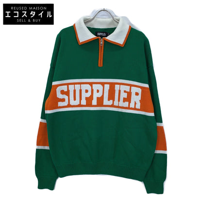 SUPPLIER サプライヤー グリーン ハーフジップ ニット トップス