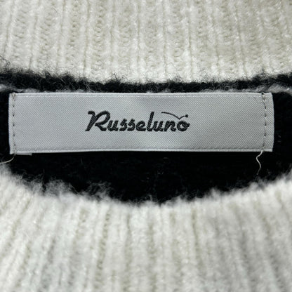 RUSSELUNO ラッセルノ ブラック×ホワイト ニット トップス
