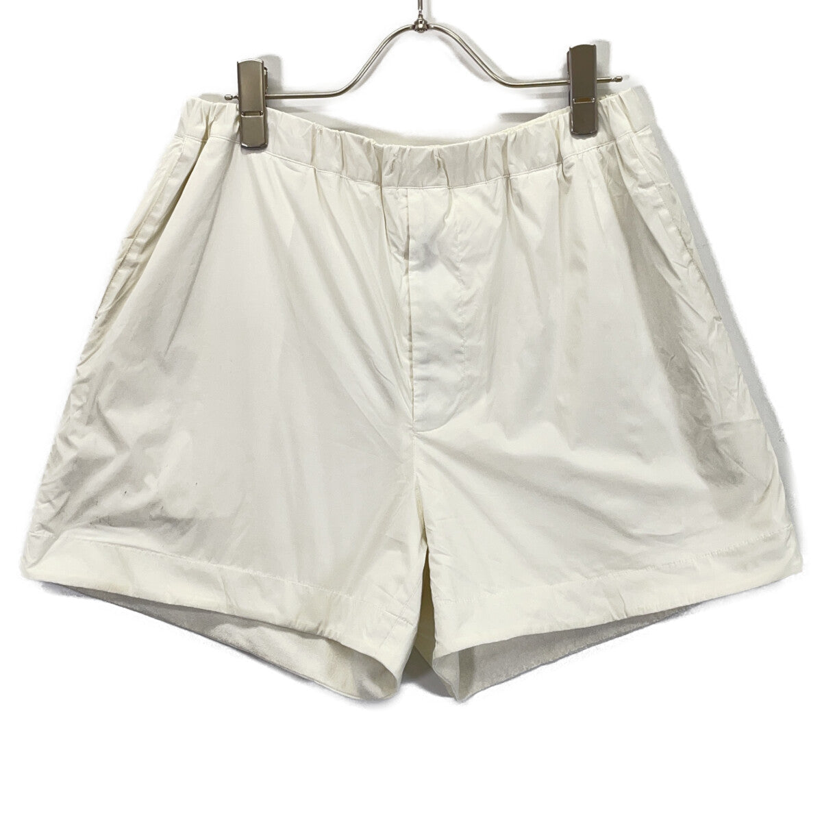 AURALEE White Cotton Shorts TERRY LINED LIGHT NYLON EASY SHORTS Bottoms