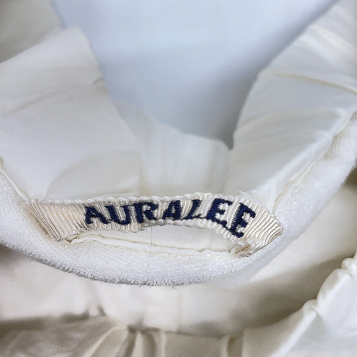 AURALEE White Cotton Shorts TERRY LINED LIGHT NYLON EASY SHORTS Bottoms