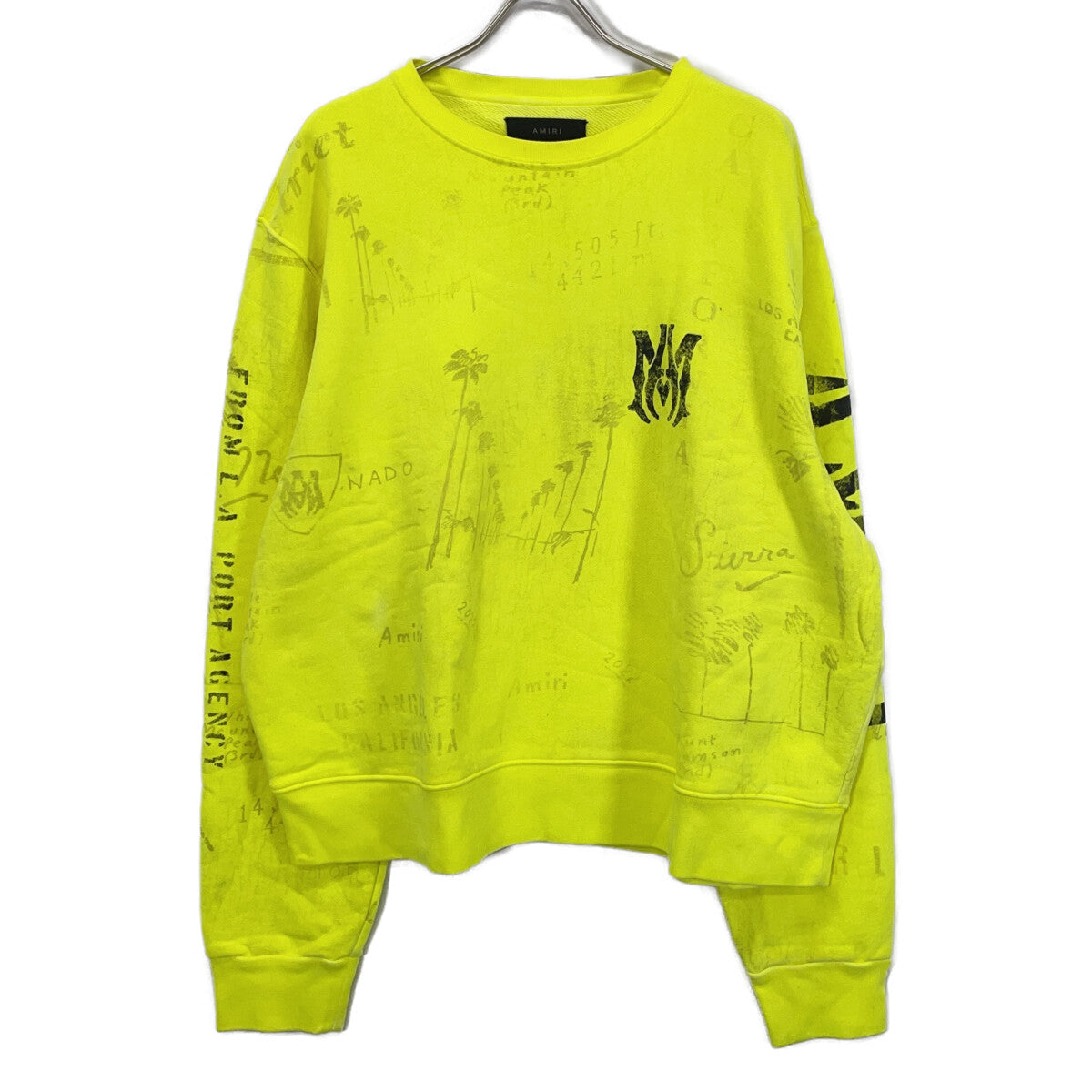 AMIRI Amiri 黄色徽标牌长袖运动衫上衣