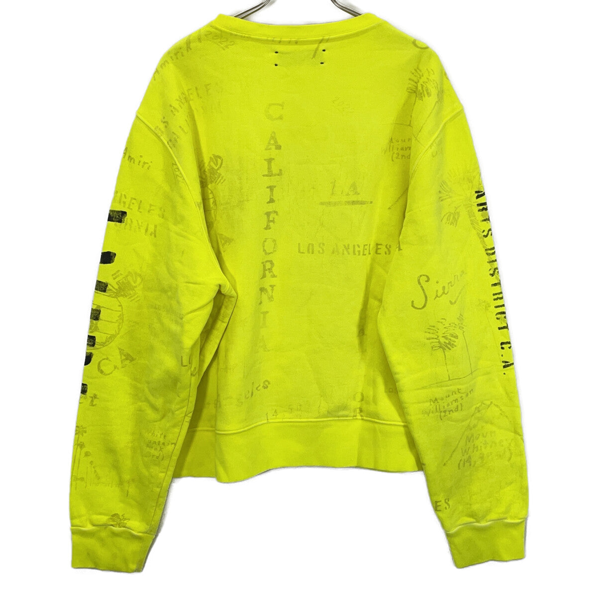 AMIRI Amiri 黄色徽标牌长袖运动衫上衣