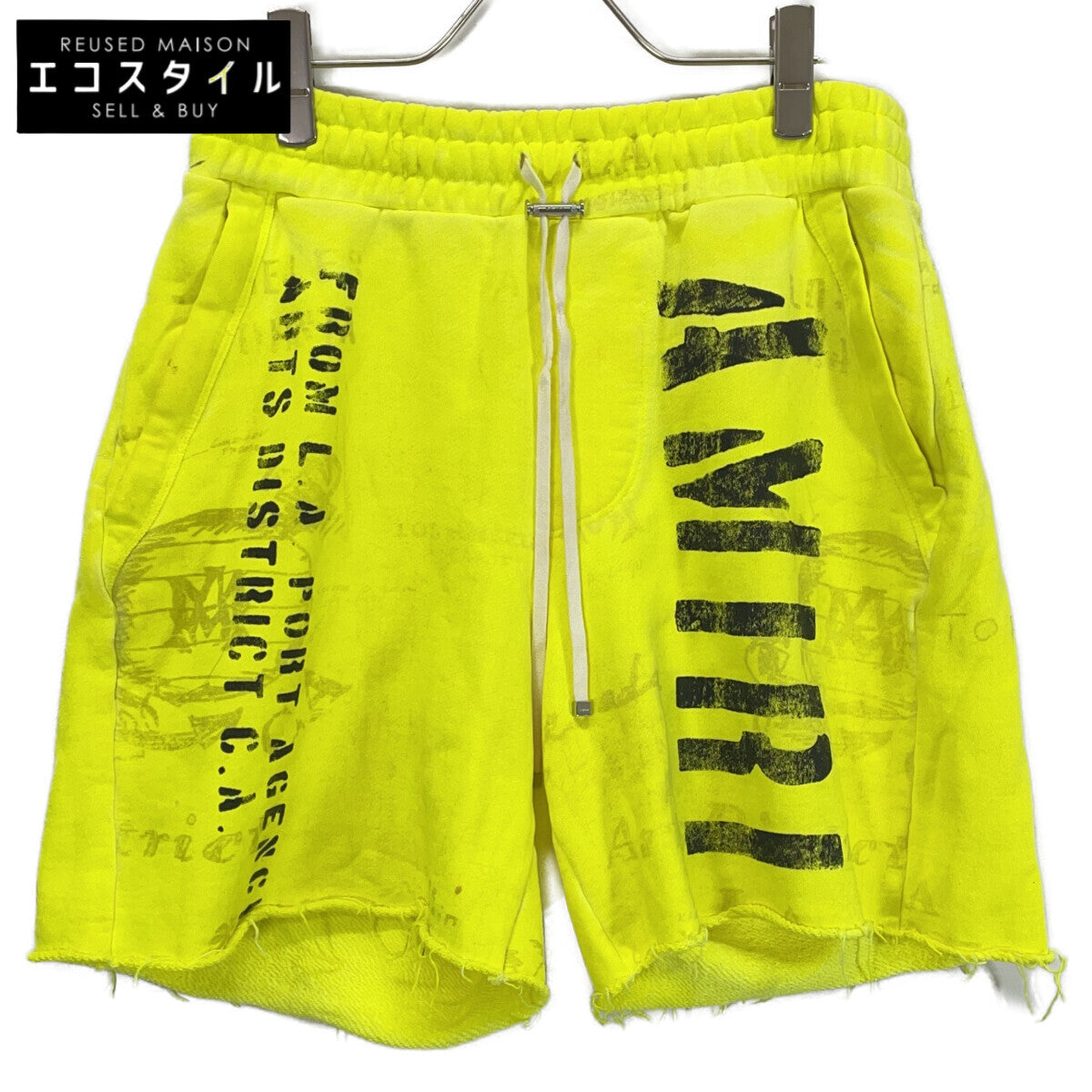AMIRI 阿米里 黄色标志牌短裤下装