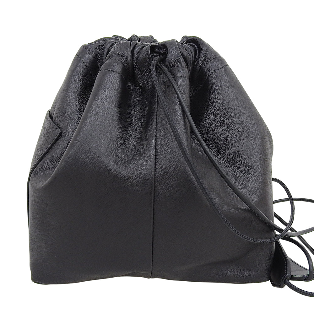 JIL SANDER ジルサンダー DUMPLING キャンバス レザー リバーシブル バッグ ショルダーバッグ レディース アイボリー×ブラック j07wg0027 ショルダーバッグ