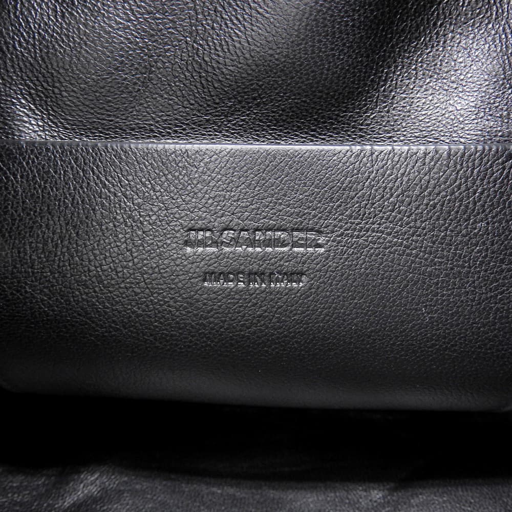 JIL SANDER ジルサンダー DUMPLING キャンバス レザー リバーシブル バッグ ショルダーバッグ レディース アイボリー×ブラック j07wg0027 ショルダーバッグ