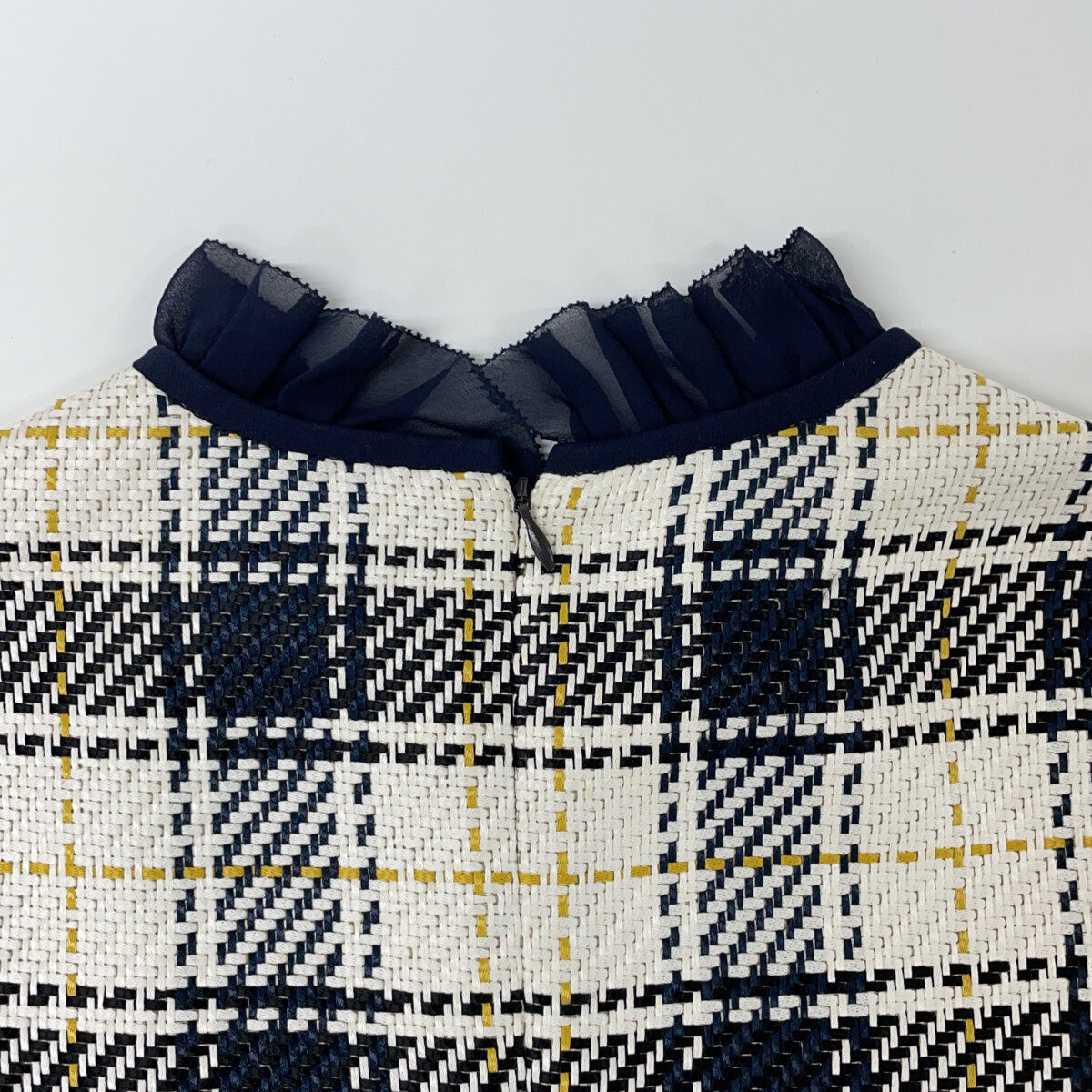 3.1 Phillip lim スリーワンフィリップリム ツイード 裏地シルク 切替 長袖ワンピース ワンピース
