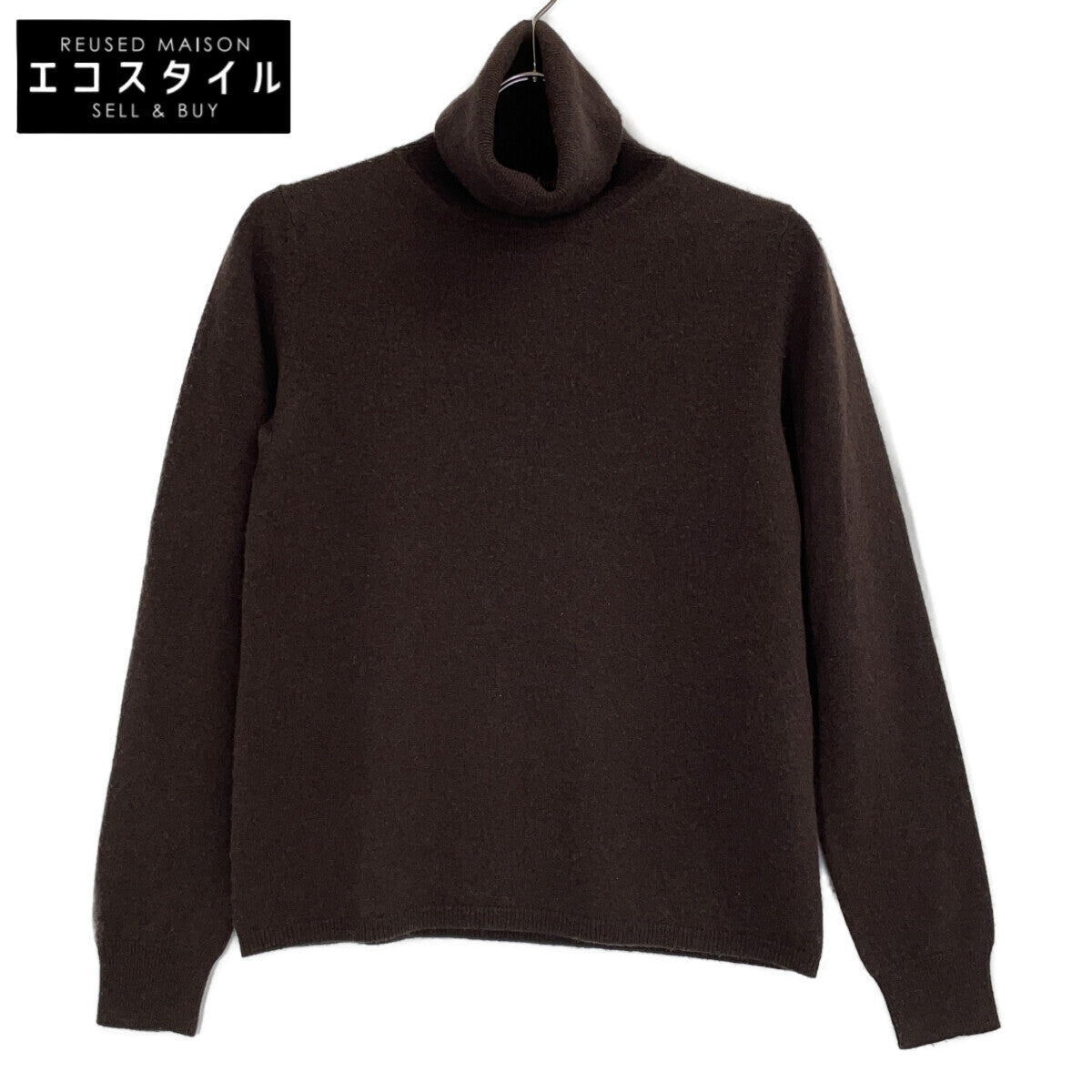 21AW STUDIO Brown Cashmere Blend Turtleneck Top S Ladies