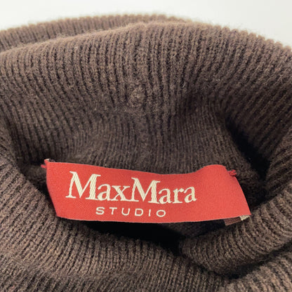 21AW STUDIO Brown Cashmere Blend Turtleneck Top S Ladies