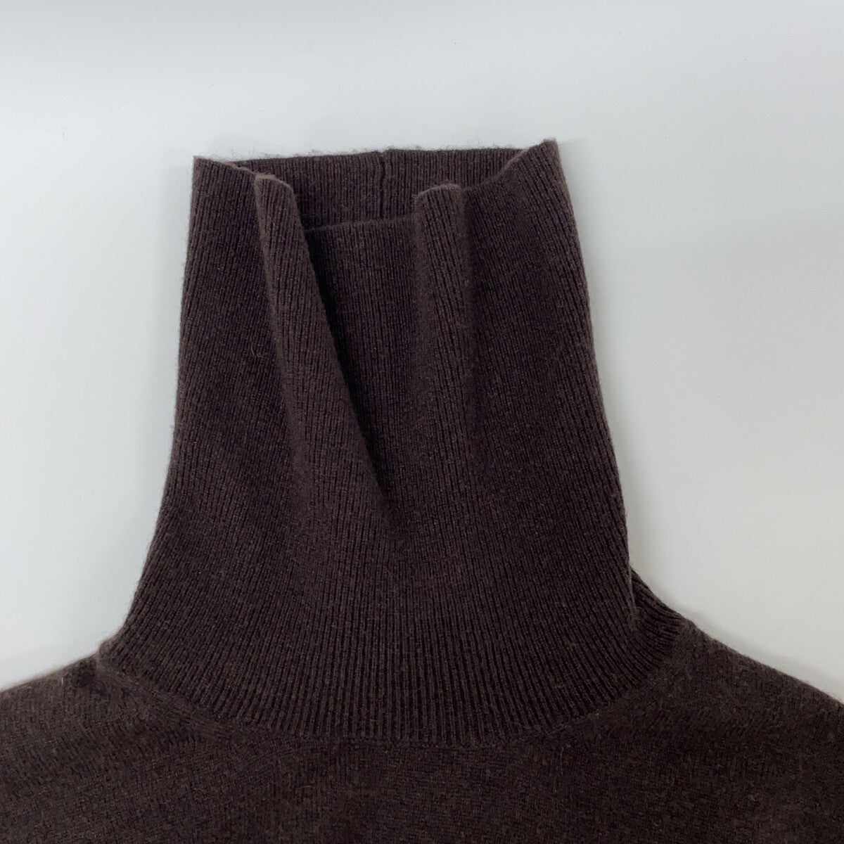 21AW STUDIO Brown Cashmere Blend Turtleneck Top S Ladies