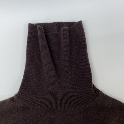 21AW STUDIO Brown Cashmere Blend Turtleneck Top S Ladies