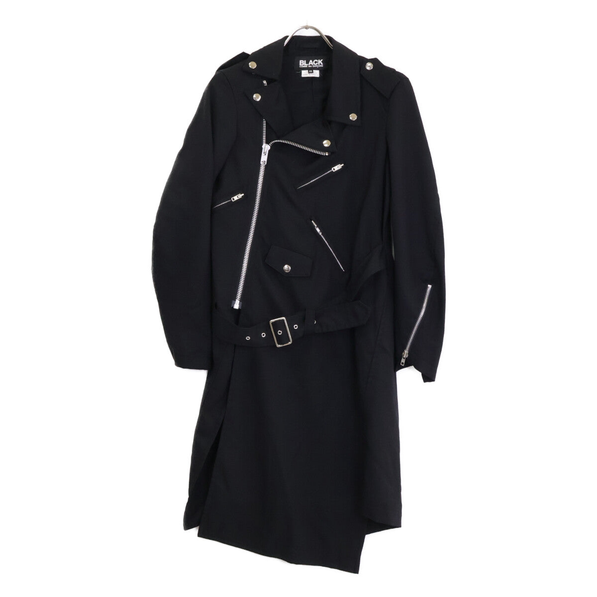 BLACKCOMMEdesGARCONS ブラックコムデギャルソン AD2015 1Q-J003 捻じれウールライダース コート