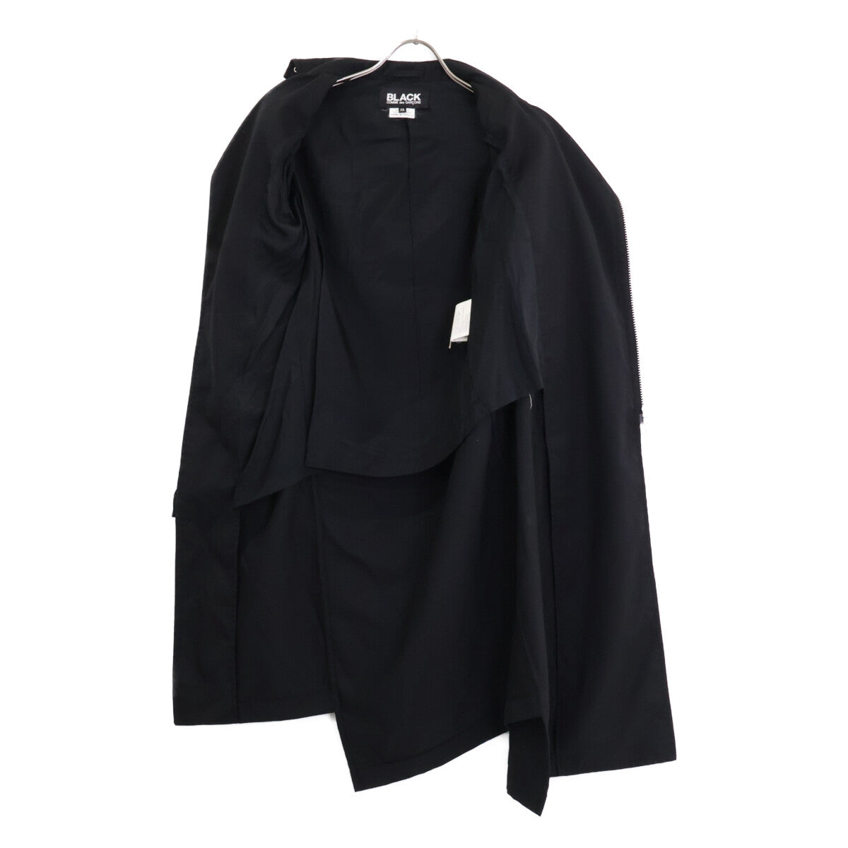 BLACKCOMMEdesGARCONS ブラックコムデギャルソン AD2015 1Q-J003 捻じれウールライダース コート