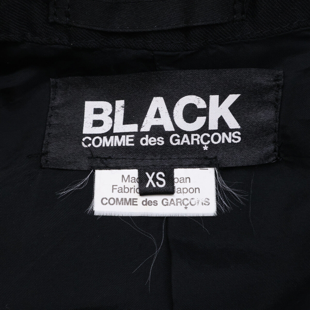 BLACKCOMMEdesGARCONS ブラックコムデギャルソン AD2015 1Q-J003 捻じれウールライダース コート