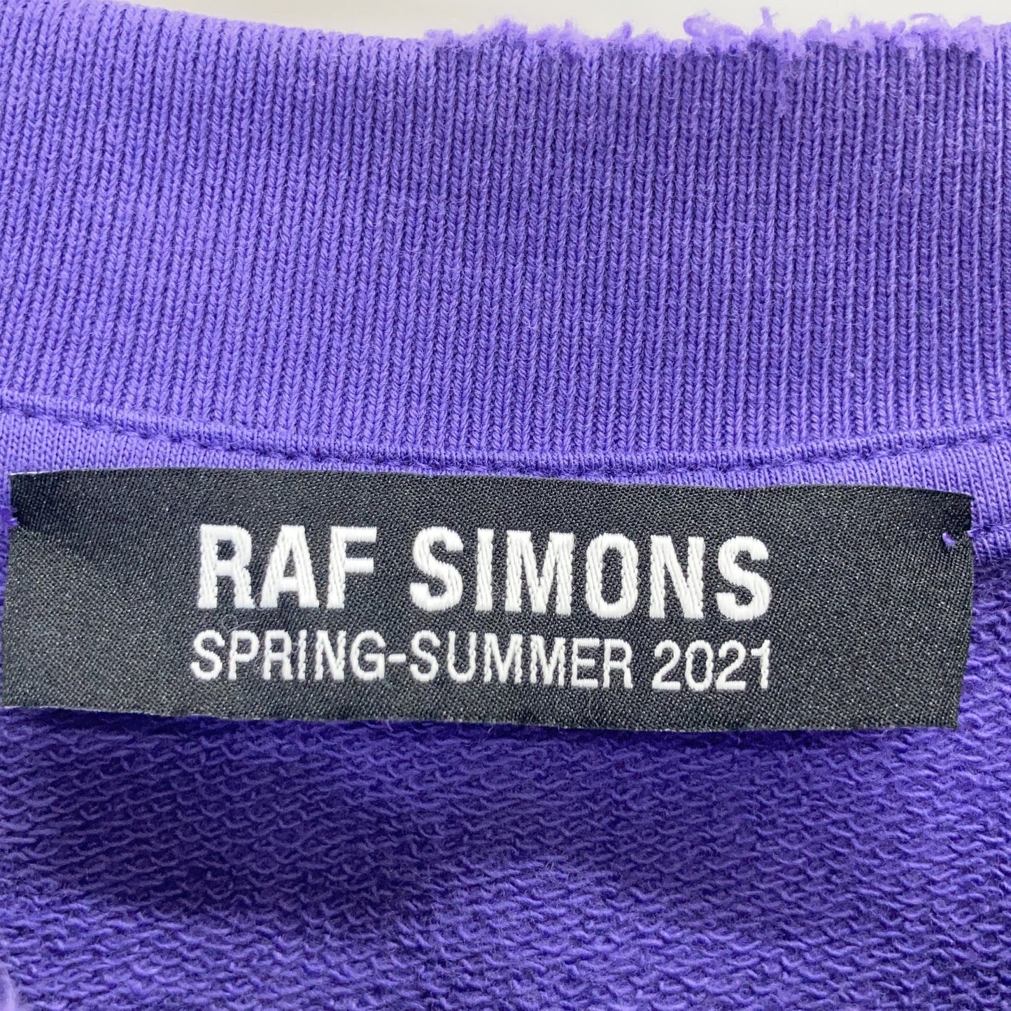 RAF SIMONS ラフシモンズ 21SS パープル 211W1668 フォト ダメージ加工 スウェット トップス