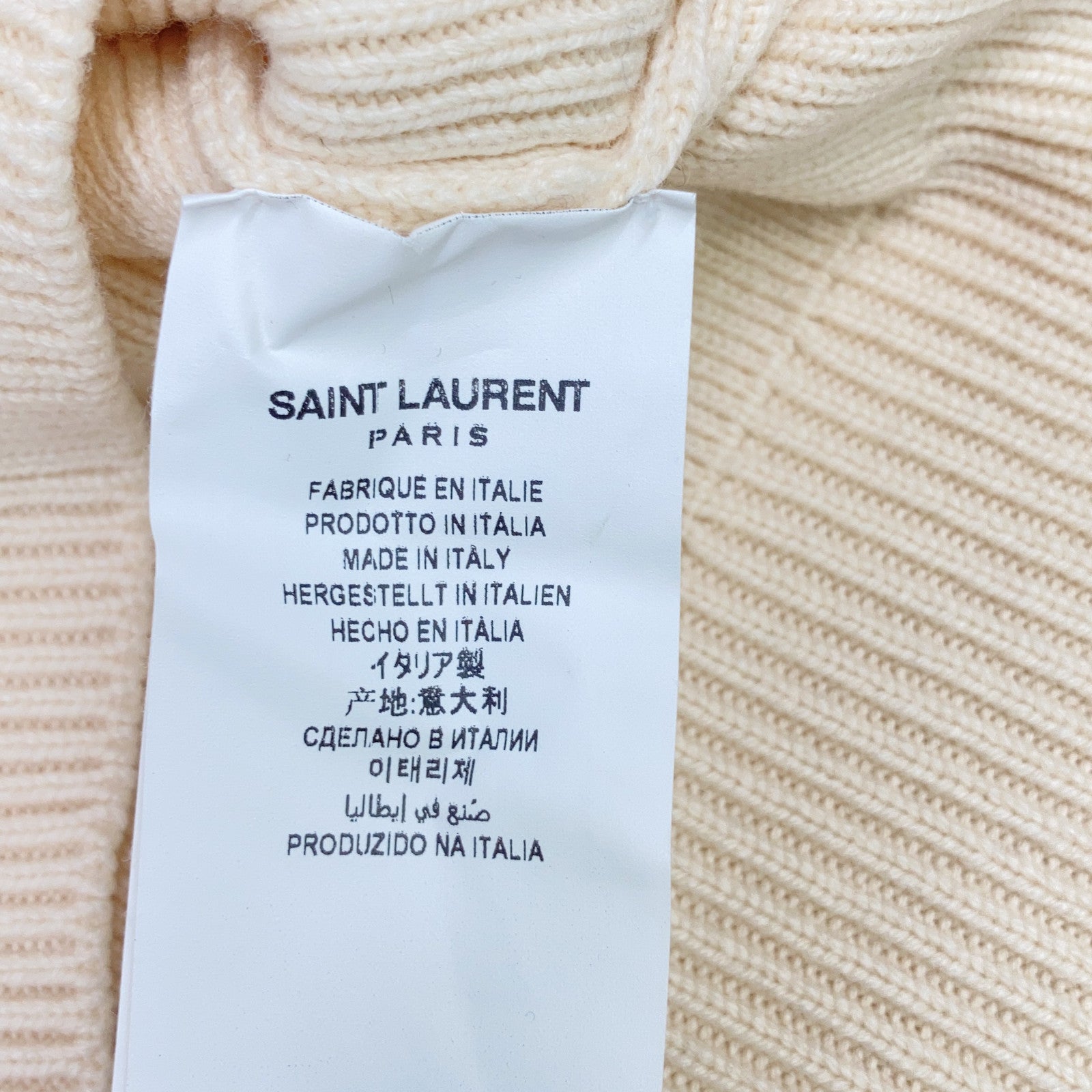 SAINT LAURENT PARIS サンローランパリ 633329 ベージュ タートルネックニット トップス