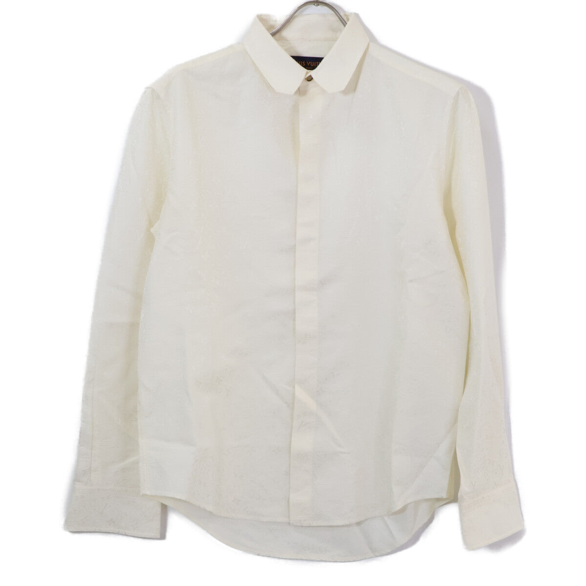 【Excellent Condition / Domestic Authentic】RM201F TCN HIFS6W Silk x Cotton Jacquard Monogram Long Sleeve Shirt Top 37 Men's