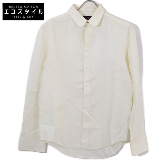 【Excellent Condition / Domestic Authentic】RM201F TCN HIFS6W Silk x Cotton Jacquard Monogram Long Sleeve Shirt Top 37 Men's