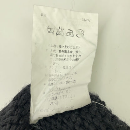 男士黑色粗磅羊毛针织衫上衣