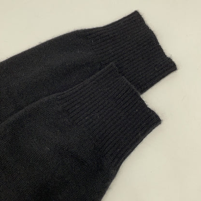 Black Wool Front Logo Knit Cashmere Top XL Men's