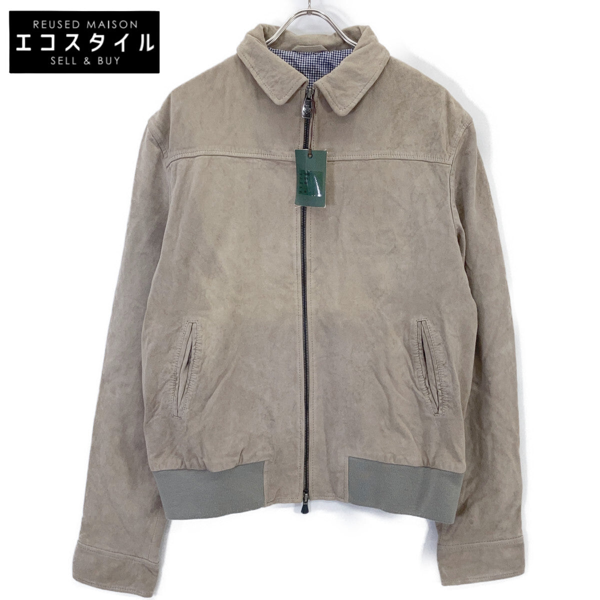440 CAMOSCIO BEIGE SUEDE ZIP-UP JACKET Jacket 54 Men's