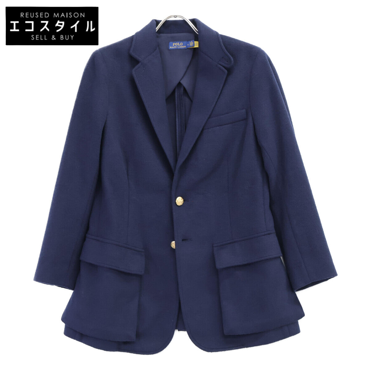 Navy wool gold button blazer jacket 6 men's