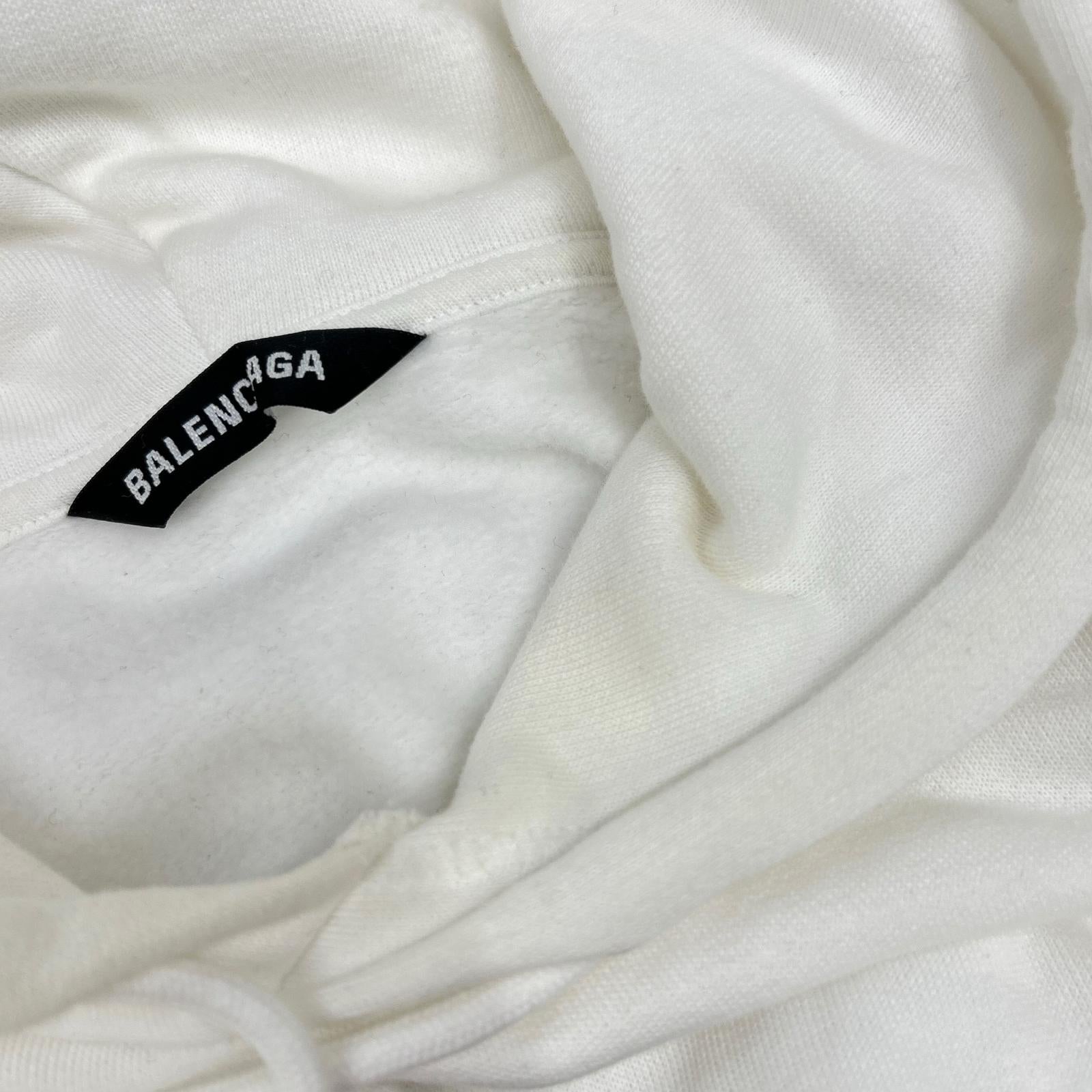 BALENCIAGA 巴黎世家 570811 白色标志连帽衫 上衣