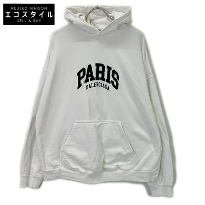 BALENCIAGA 674986 Paris Embroidered Pullover Hoodie Tops