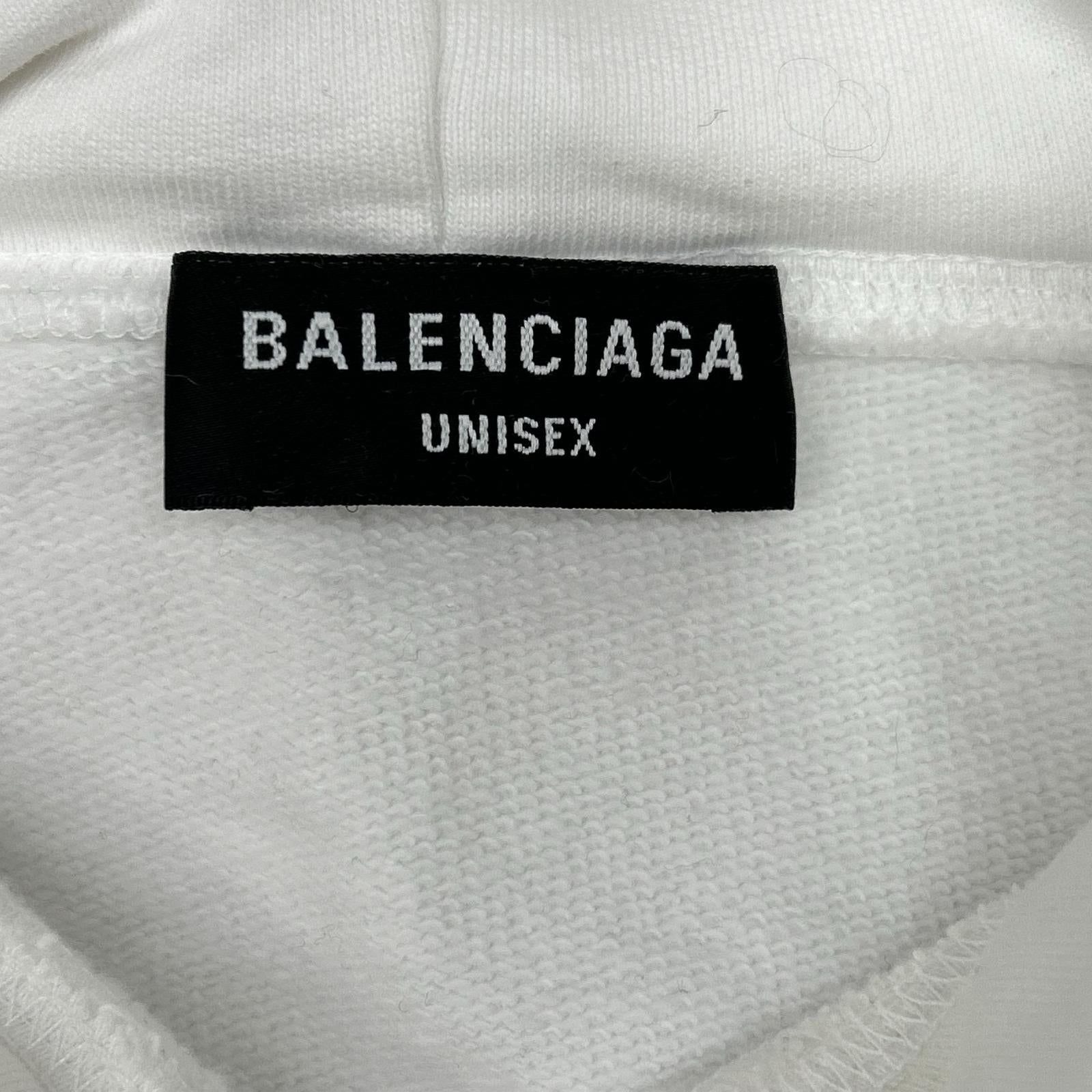 BALENCIAGA 674986 Paris Embroidered Pullover Hoodie Tops