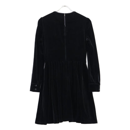35321VSOFG101T Velour Dress Black Dress 40 Ladies