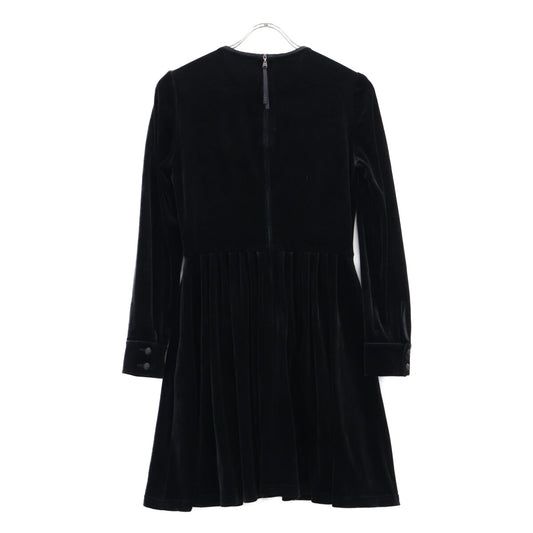 35321VSOFG101T Velour Dress Black Dress 40 Ladies