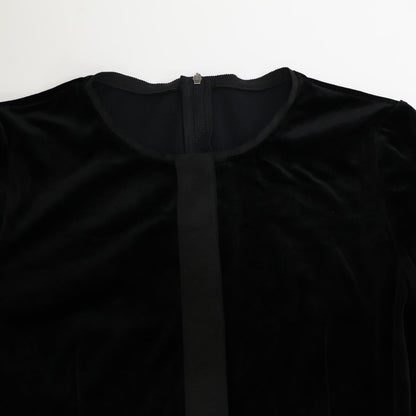 35321VSOFG101T Velour Dress Black Dress 40 Ladies