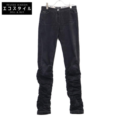 P27780 V17745 Black Irregular Slim Pants Bottoms 34 Women's
