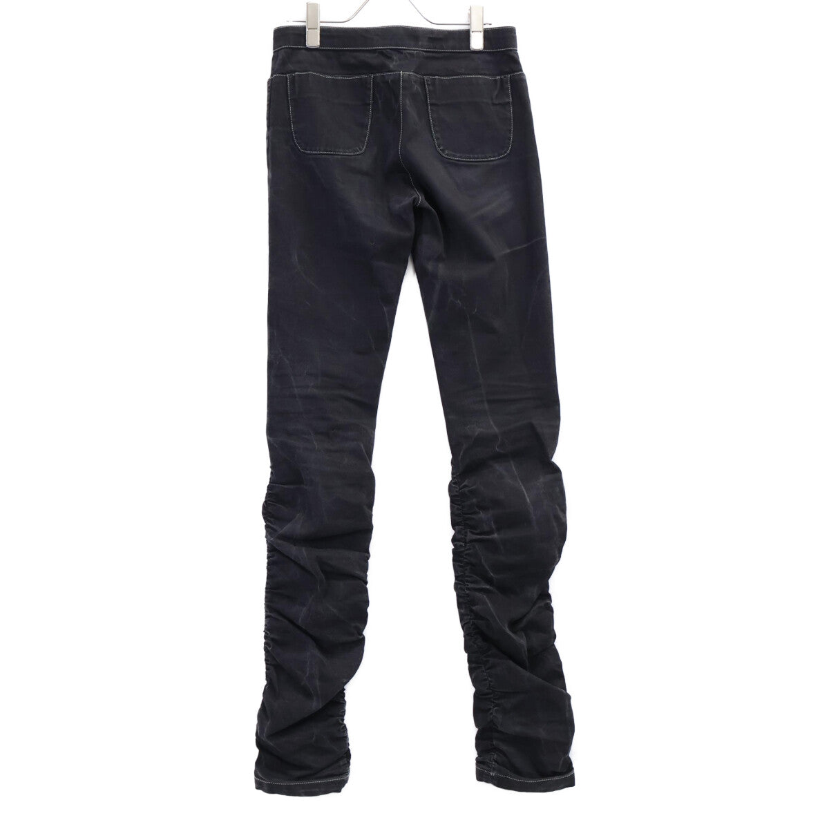 P27780 V17745 Black Irregular Slim Pants Bottoms 34 Women's