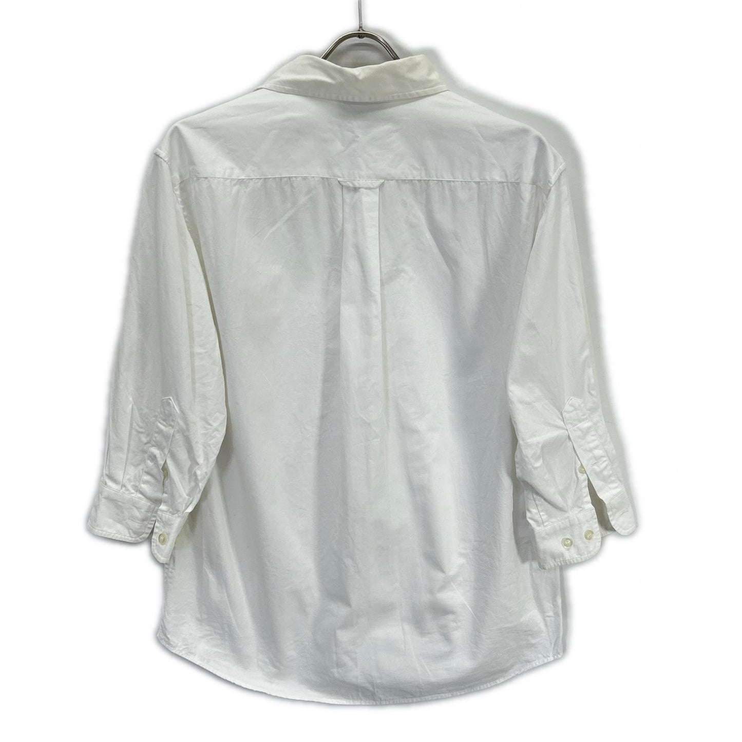 MIUMIU Miu Miu DNA067 Logo-patch cotton long-sleeve shirt women's top
