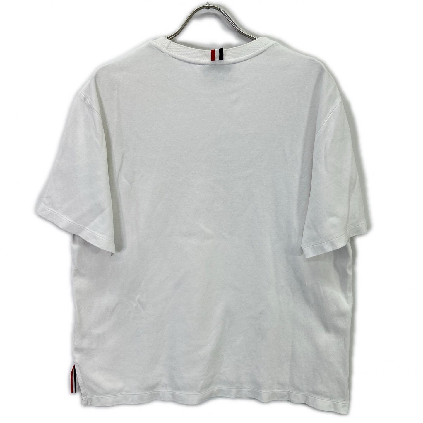 THOM BROWNE トムブラウン 白 半袖カットソー トリコロール トップス