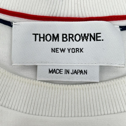 THOM BROWNE トムブラウン 白 半袖カットソー トリコロール トップス