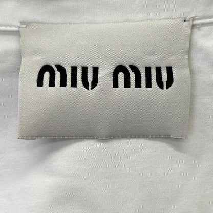 MIUMIU Miu Miu DNA067 White Logo Shirt Top