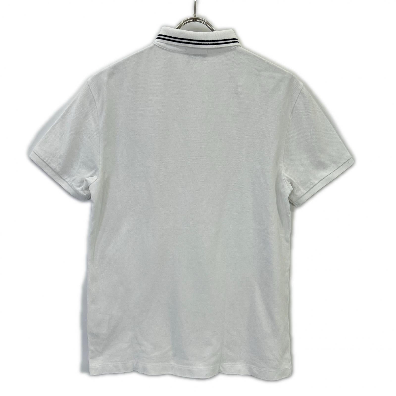 MONCLER White Logo Short Sleeve Polo Shirt