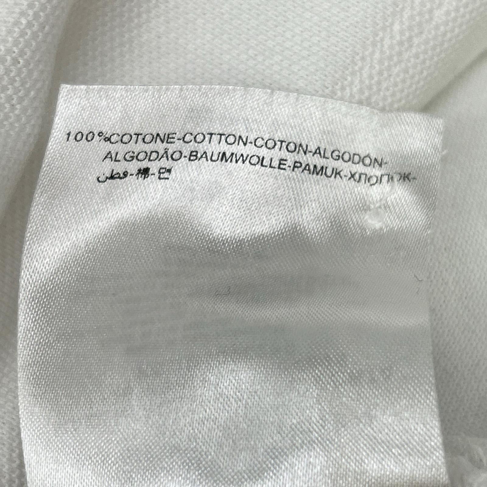 MONCLER White Logo Short Sleeve Polo Shirt