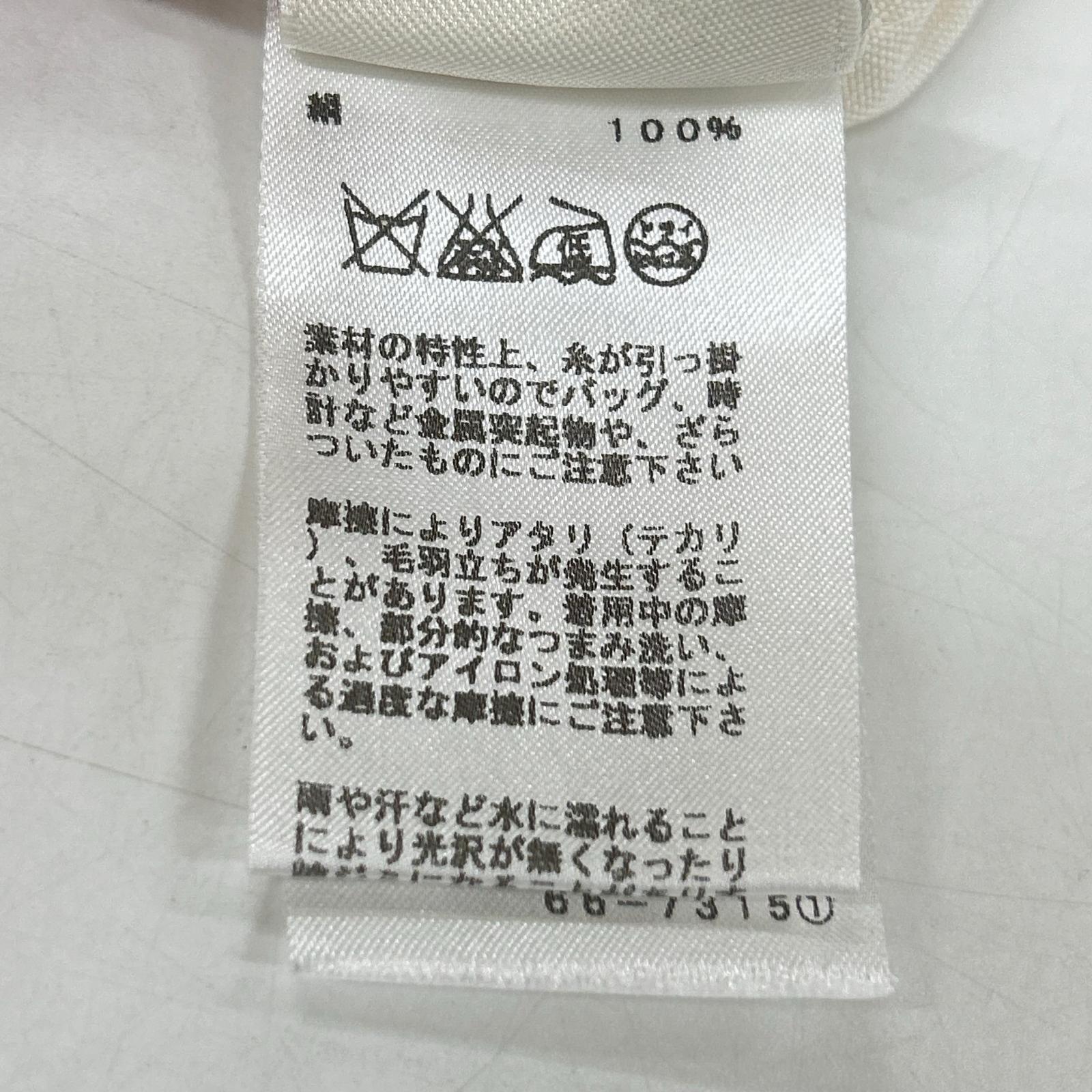 HERMES エルメス 66-7315 シルク セリエ釦 ノースリーブワンピース ワンピース